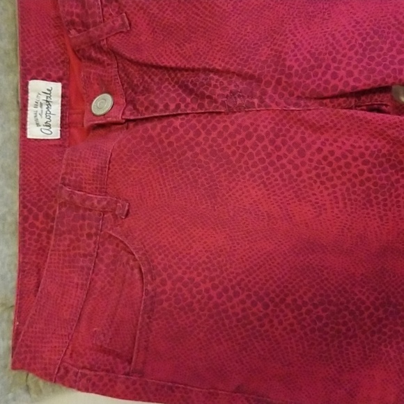 Aeropostale Hot Pink (snake skin print) Skinny Jean's Size 7/8 - Picture 10 of 10